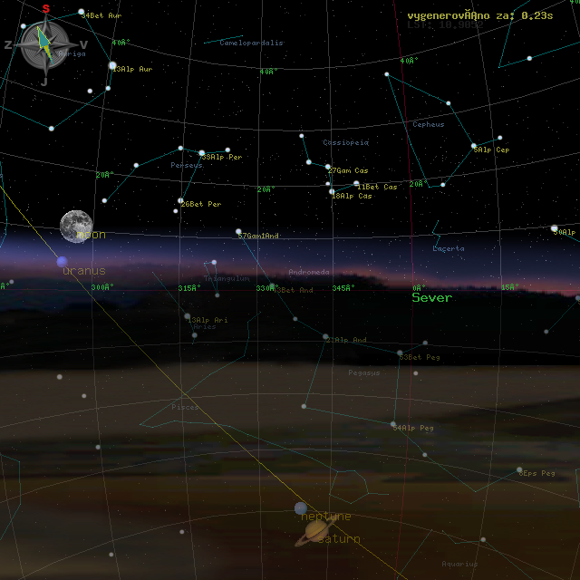 Mapa noční oblohy
